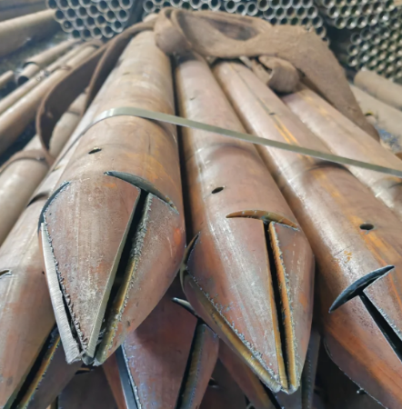 衢州出尖打孔加工无缝注浆钢花管注浆管厂家
